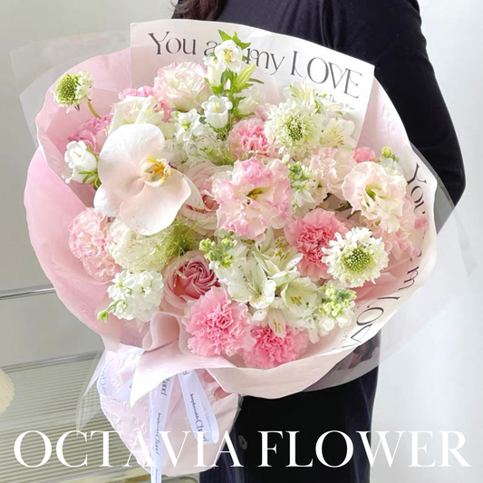 FFM07-春日粉紅康乃馨混搭花束 OCTAVIA