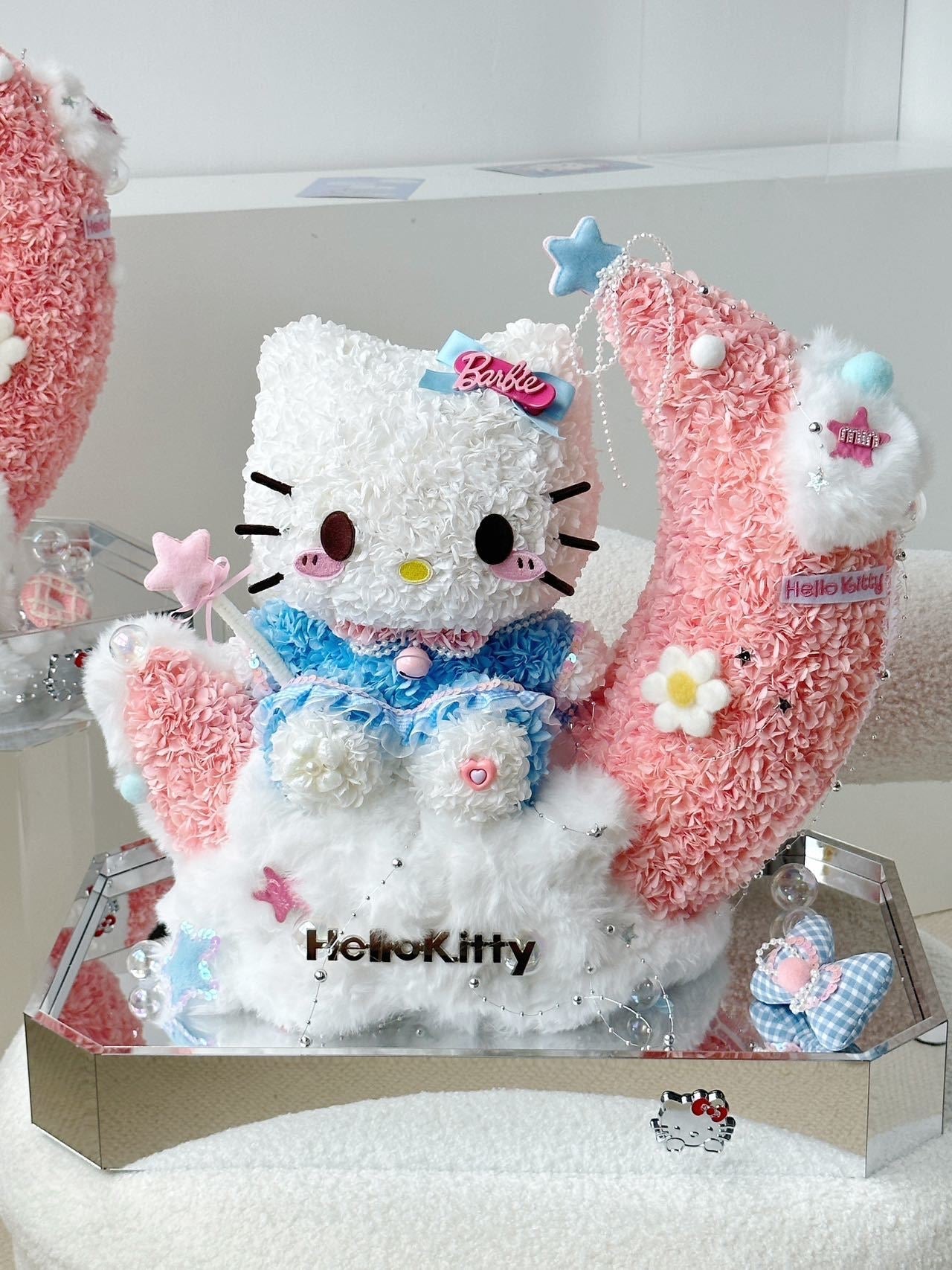 PFN70-月亮Hello Kitty永生花擺設 OCTAVIA