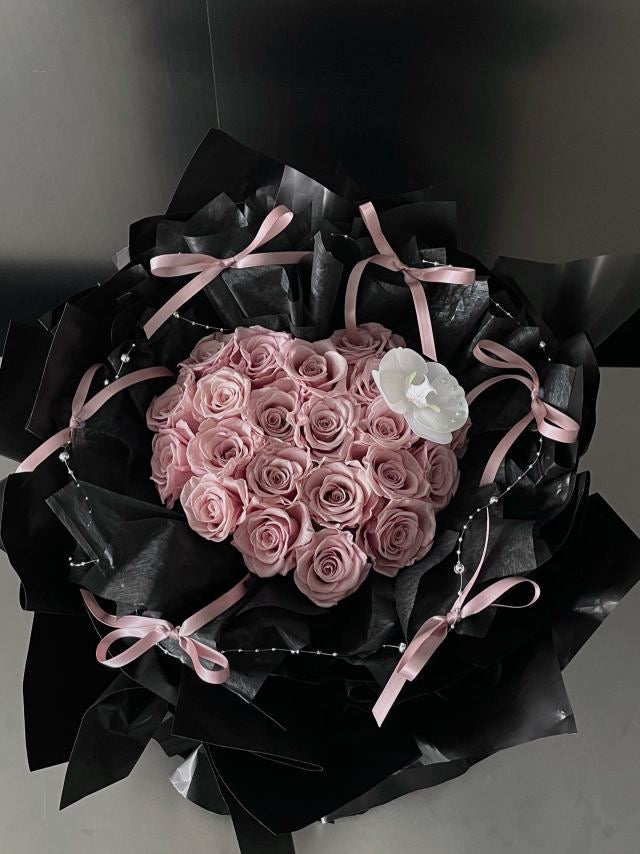 心形玫瑰花束(裸粉色) OCTAVIA