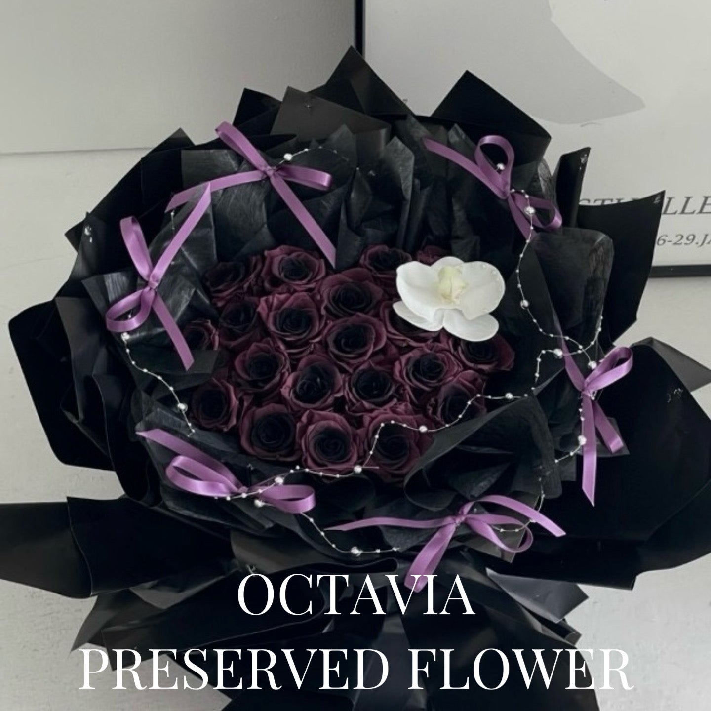 PFN05-22枝心形玫瑰花束(6色可選-深紫漸變) OCTAVIA