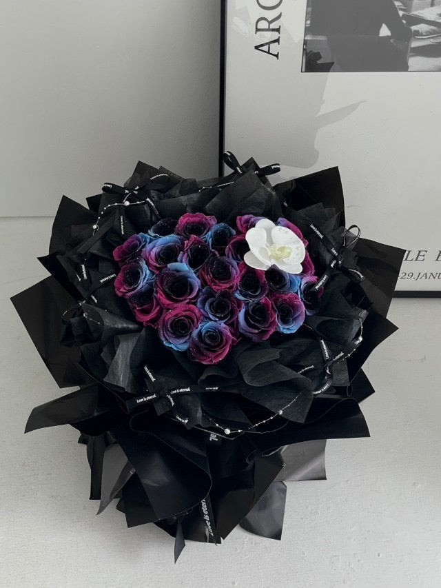 心形玫瑰花束(紫藍漸變) OCTAVIA