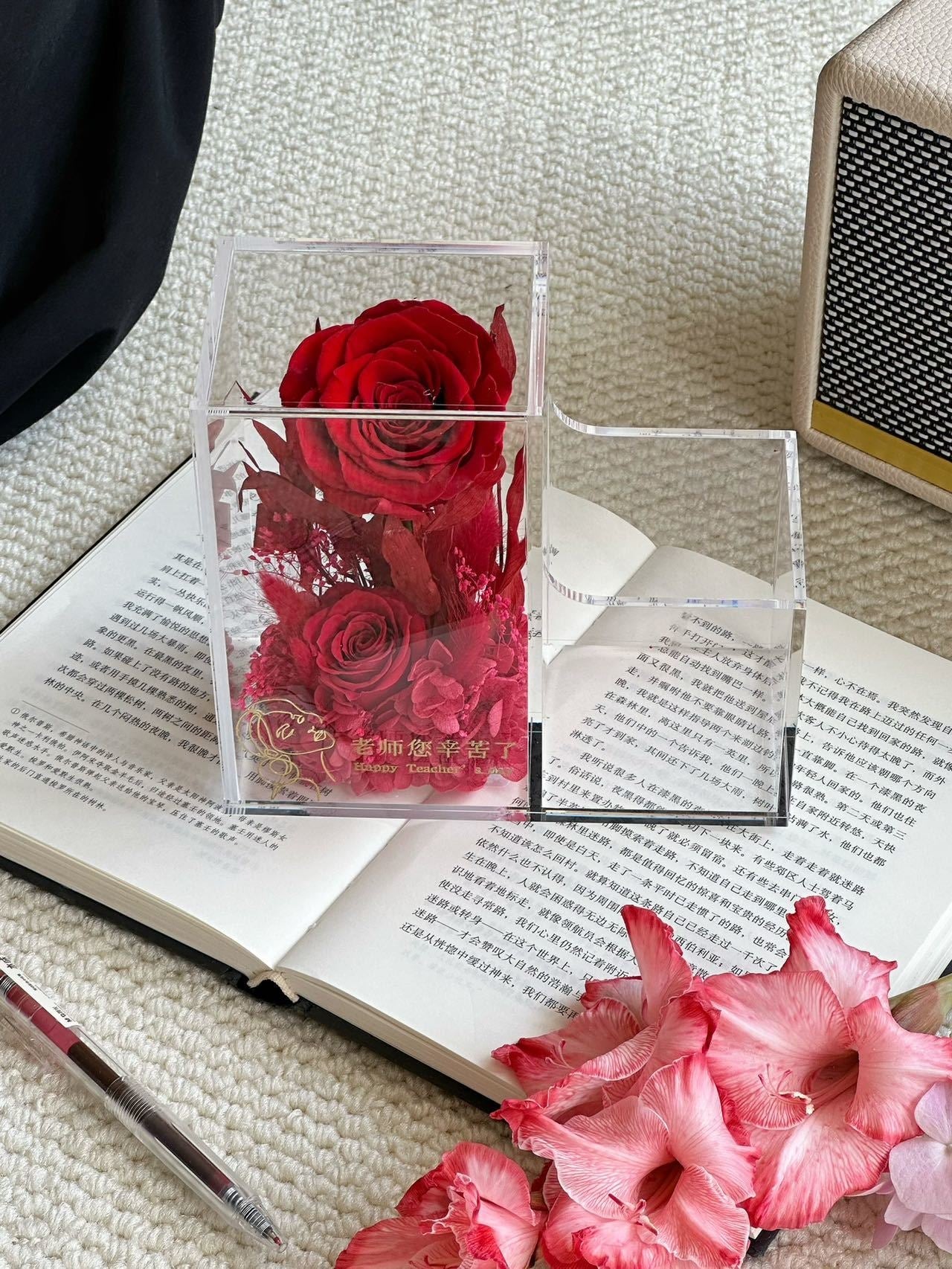 紅色玫瑰筆筒(只可加購) OCTAVIA