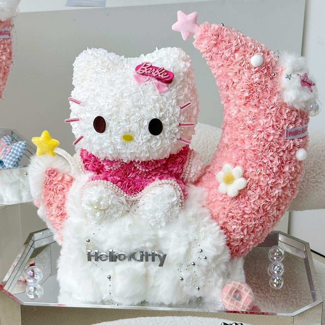 PFN70-月亮Hello Kitty永生花擺設 OCTAVIA