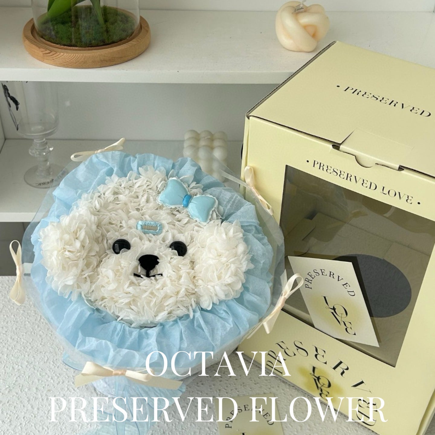 PFN01-綉球花公仔花束 OCTAVIA