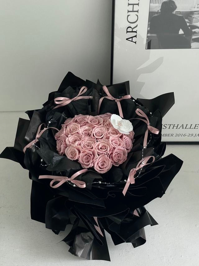 心形玫瑰花束(裸粉色) OCTAVIA