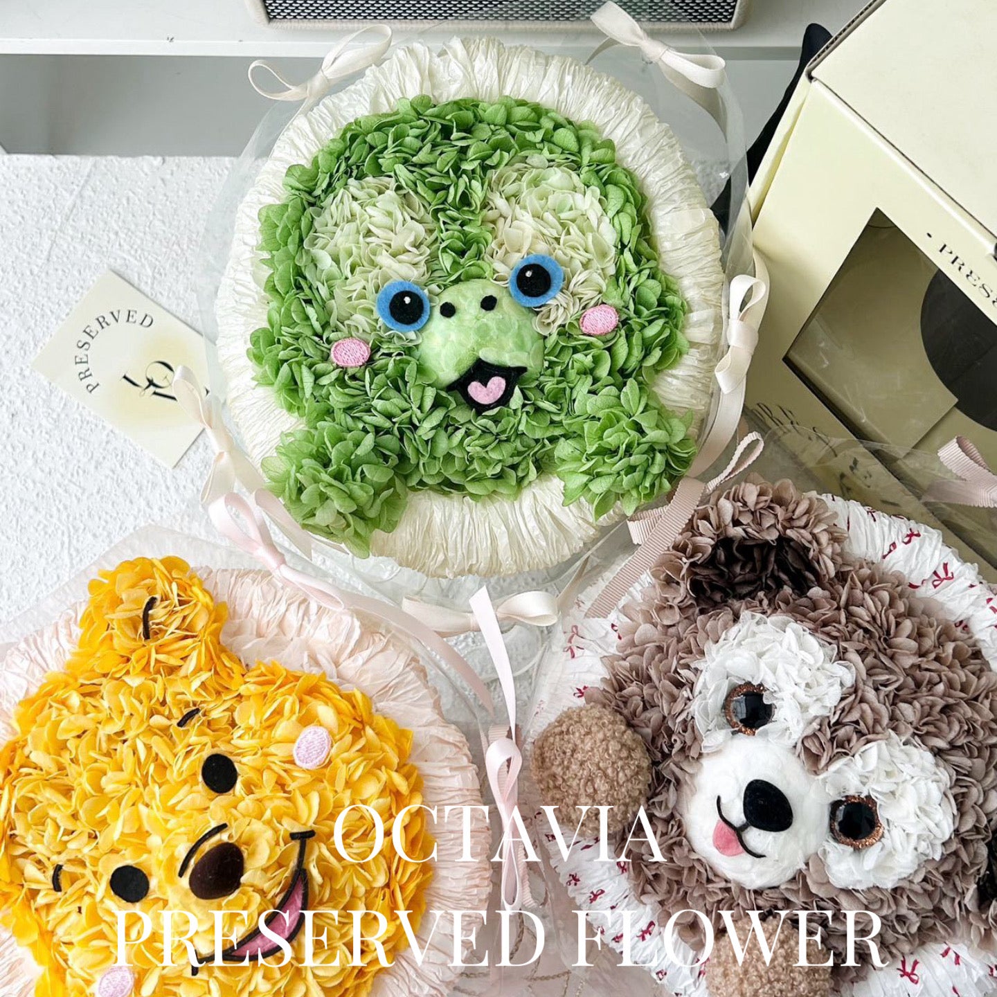 PFN01-綉球花公仔花束