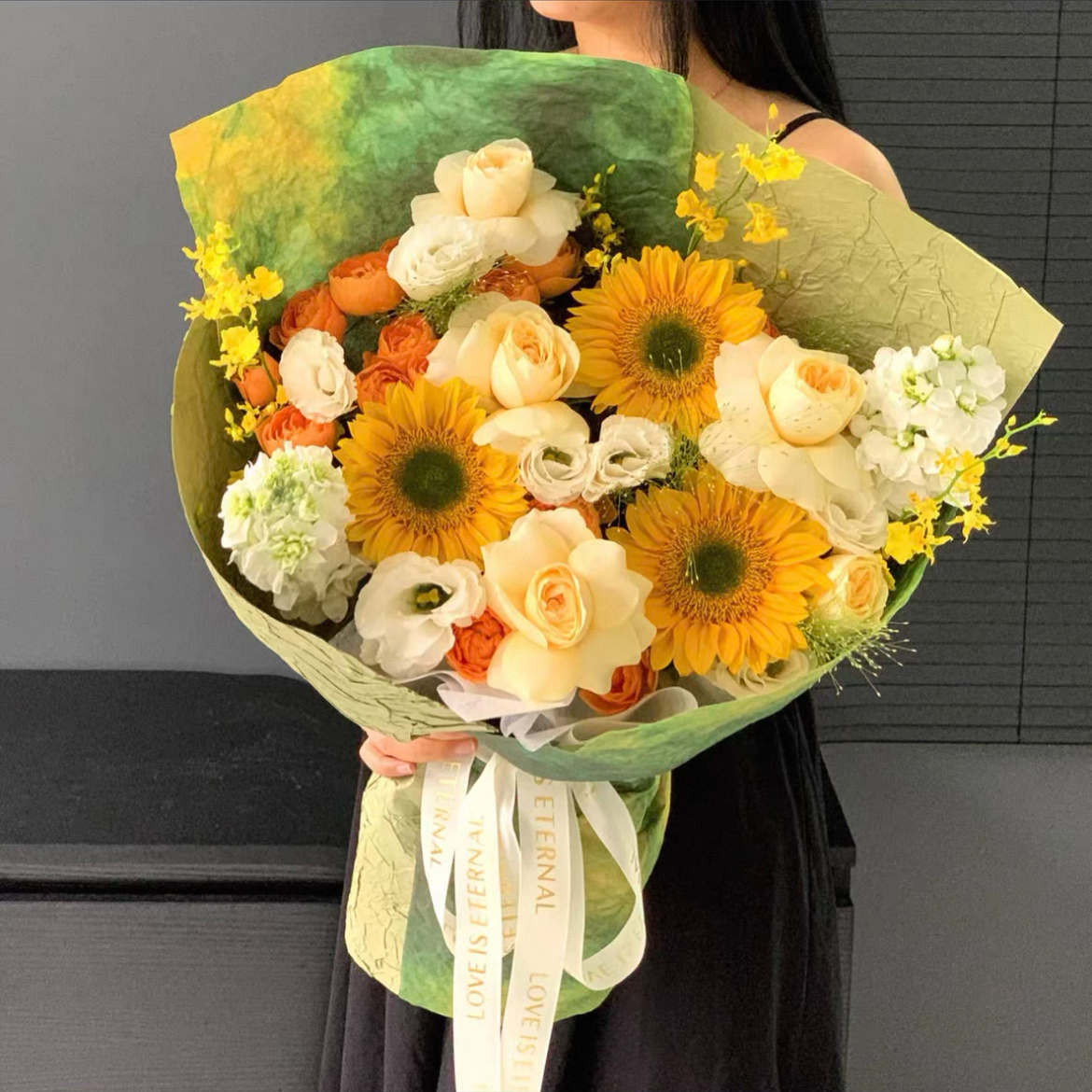 你的陽光-玫瑰向日葵花束