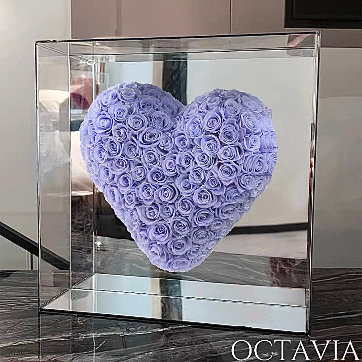 永生玫瑰純鏡之心-淺紫色 OCTAVIA