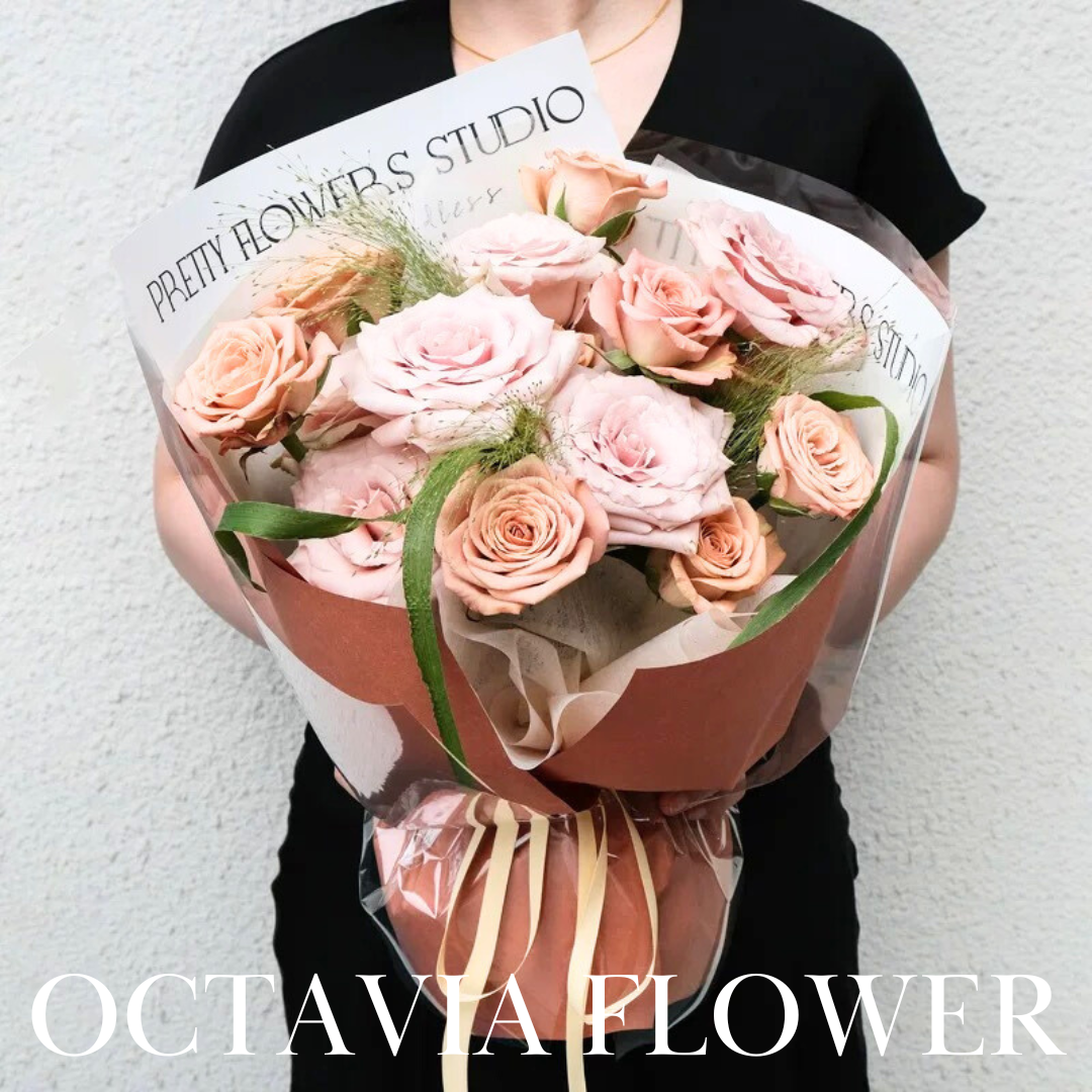 低版和度復古咖啡色花束083 OCTAVIA