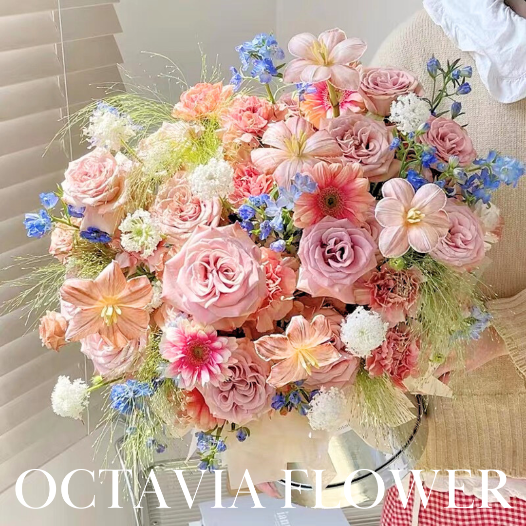 田園油畫風花盒061
