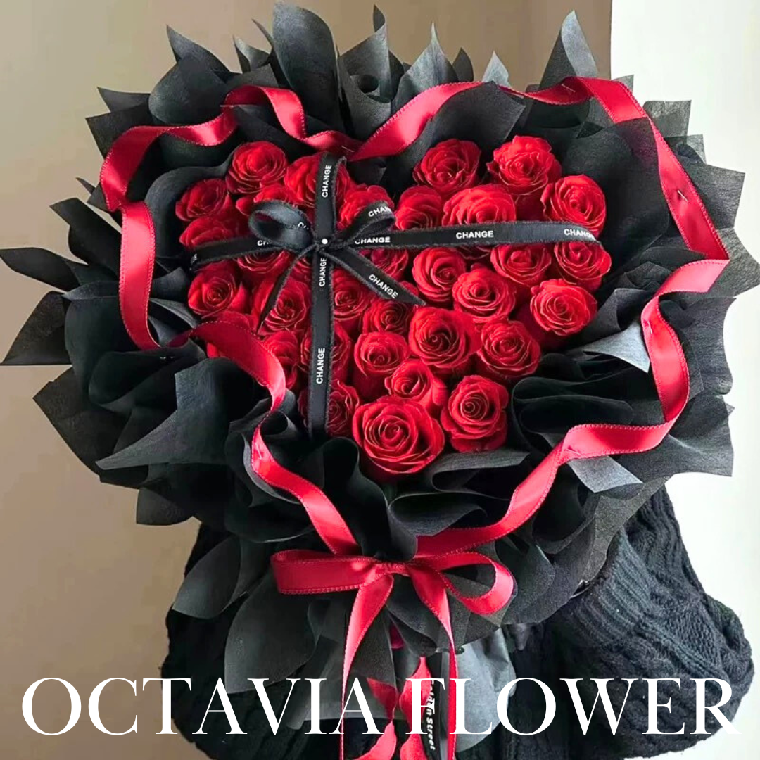 心形玫瑰花束040