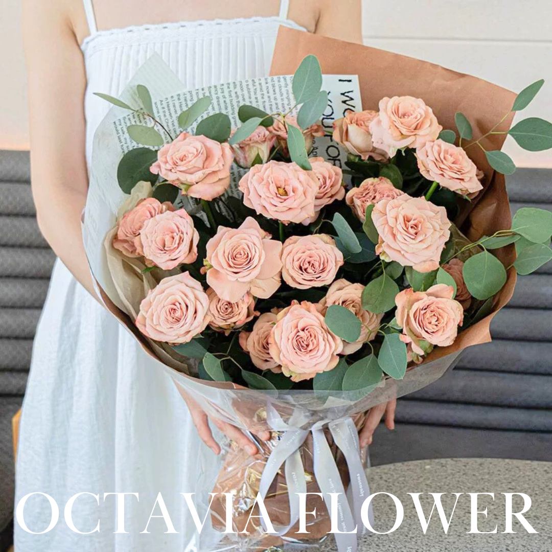 奶茶玫瑰花束038 OCTAVIA