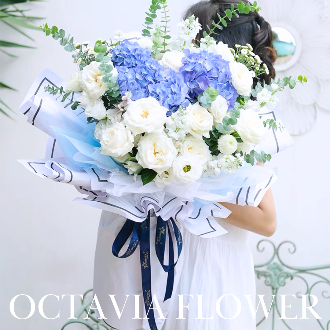 藍白大花束018 OCTAVIA