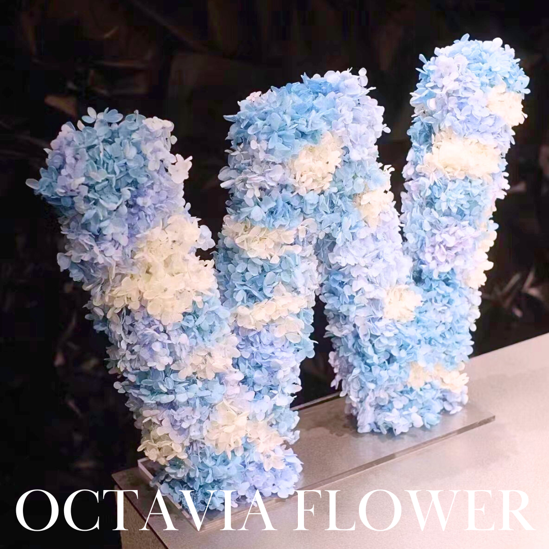 永生花英文字母擺設013 OCTAVIA