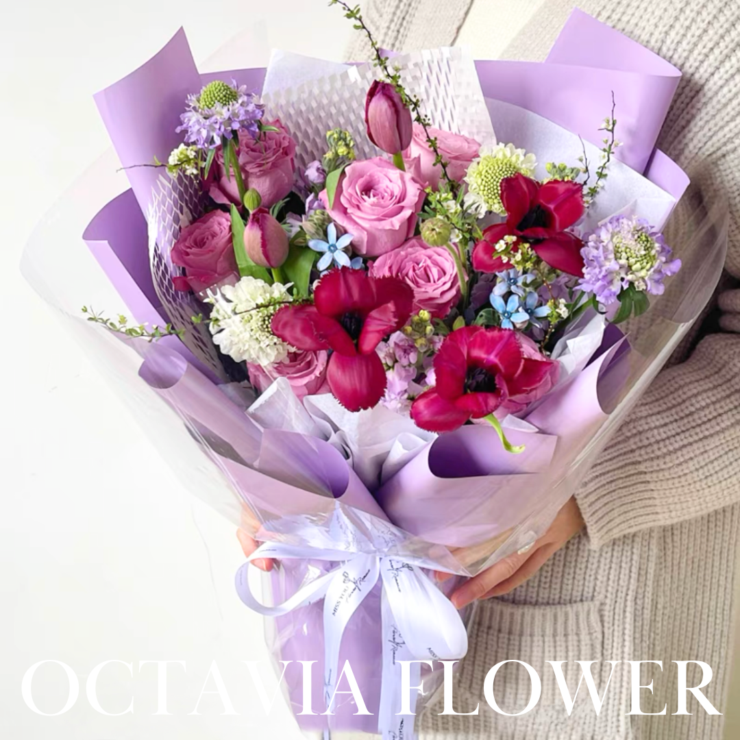 紫色混搭花束008 OCTAVIA