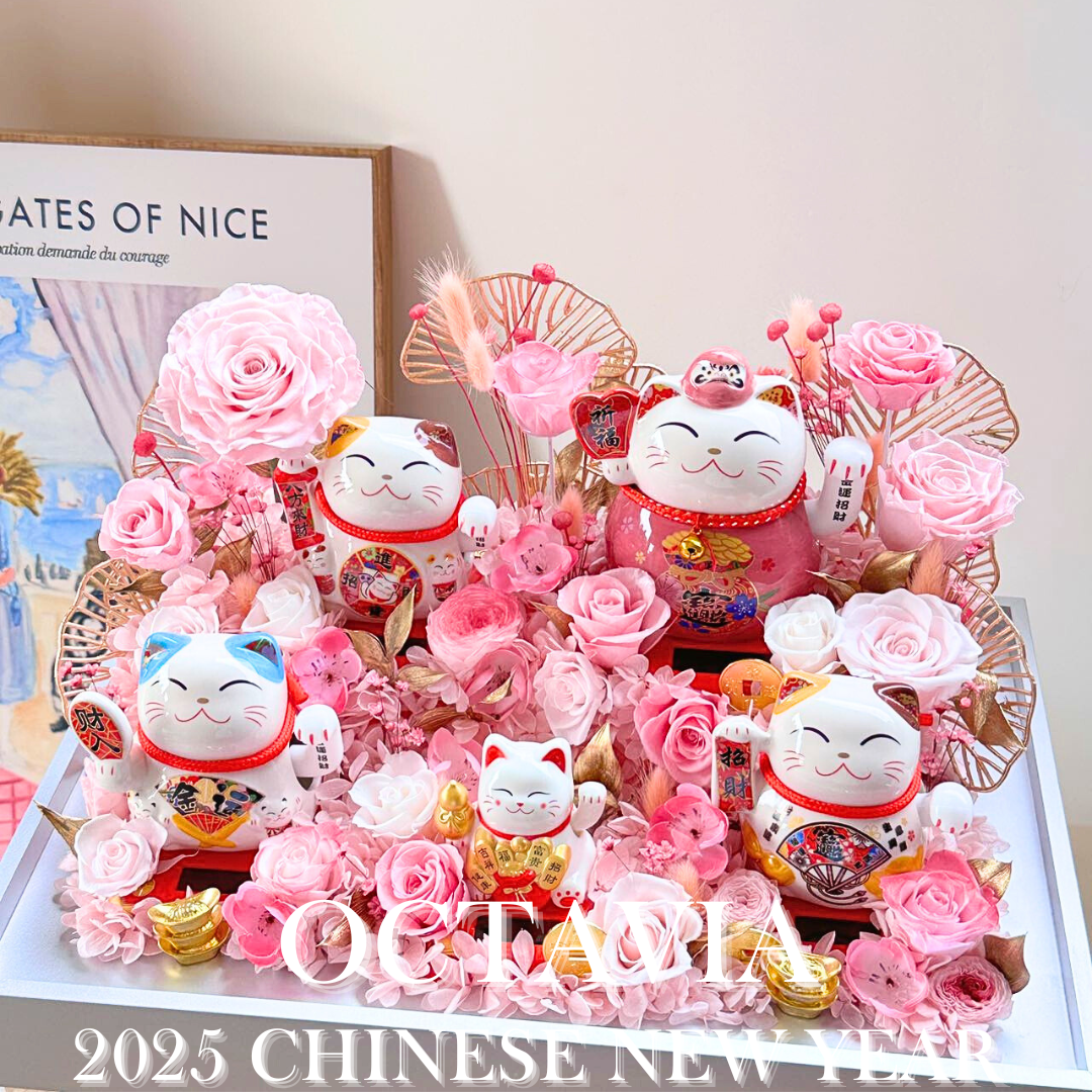 PF17-巨型五福招財貓(粉紅色) OCTAVIA