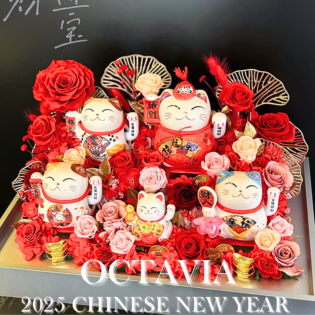 PF17-巨型五福招財貓(紅色) OCTAVIA