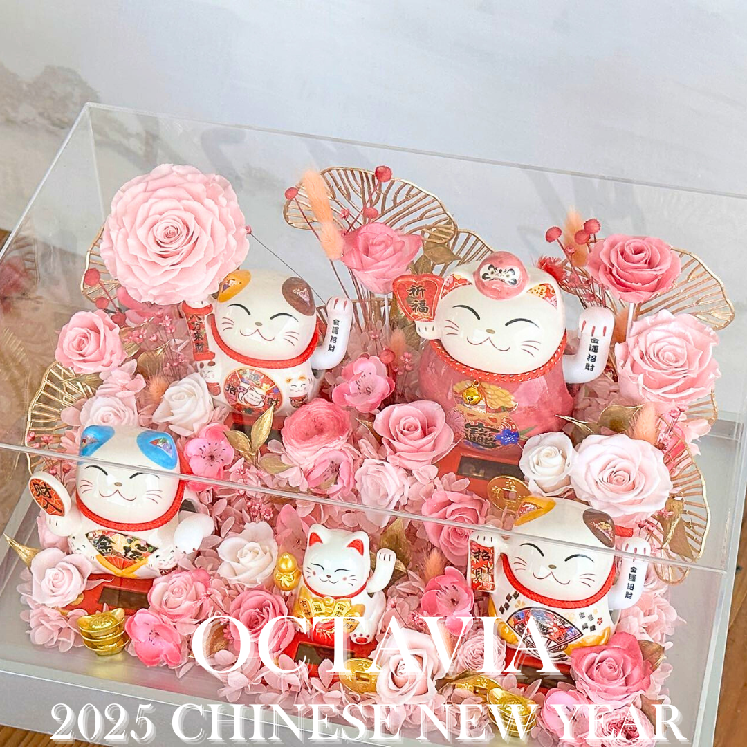 PF17-巨型五福招財貓(粉紅色) OCTAVIA