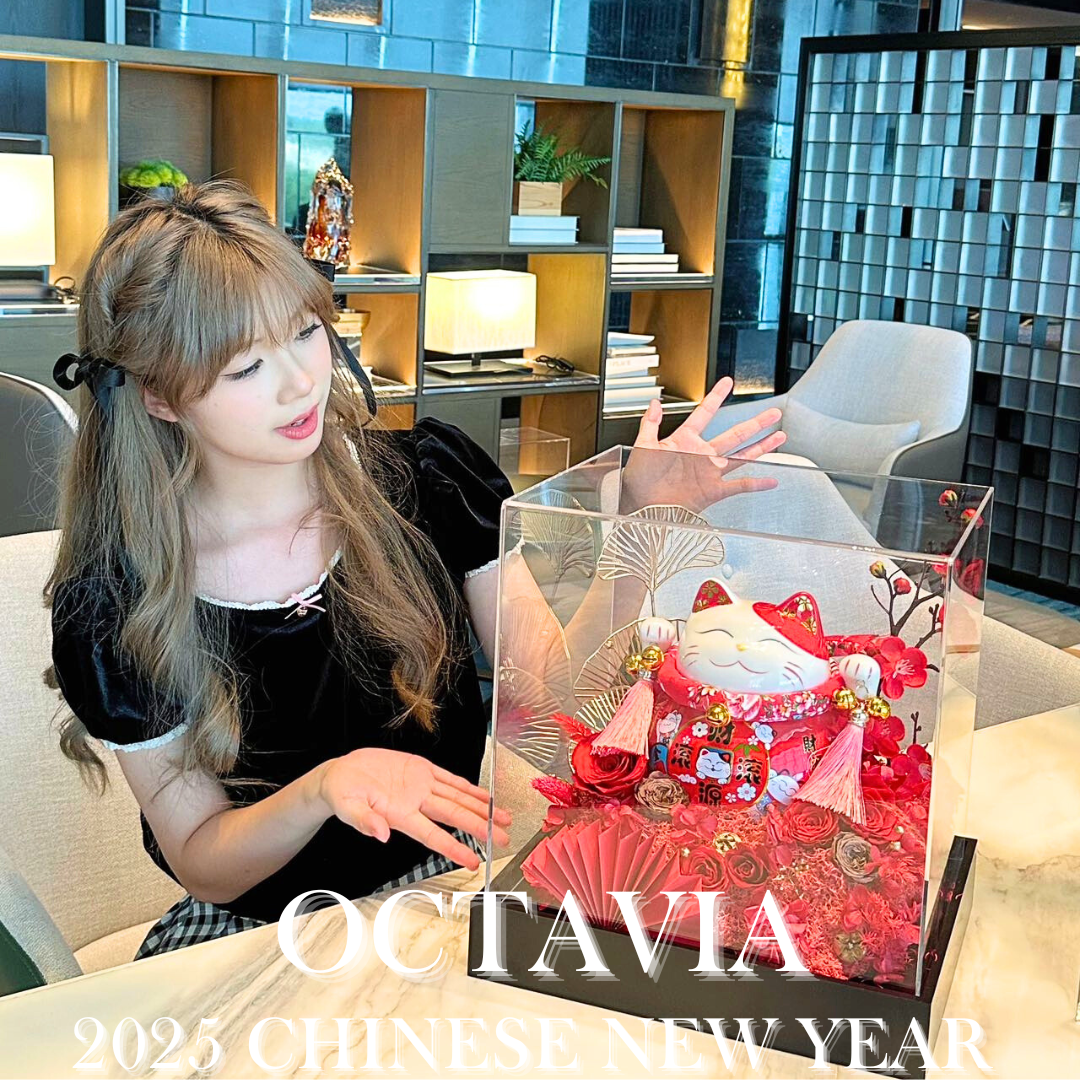 和風造型招財貓-紅色 OCTAVIA