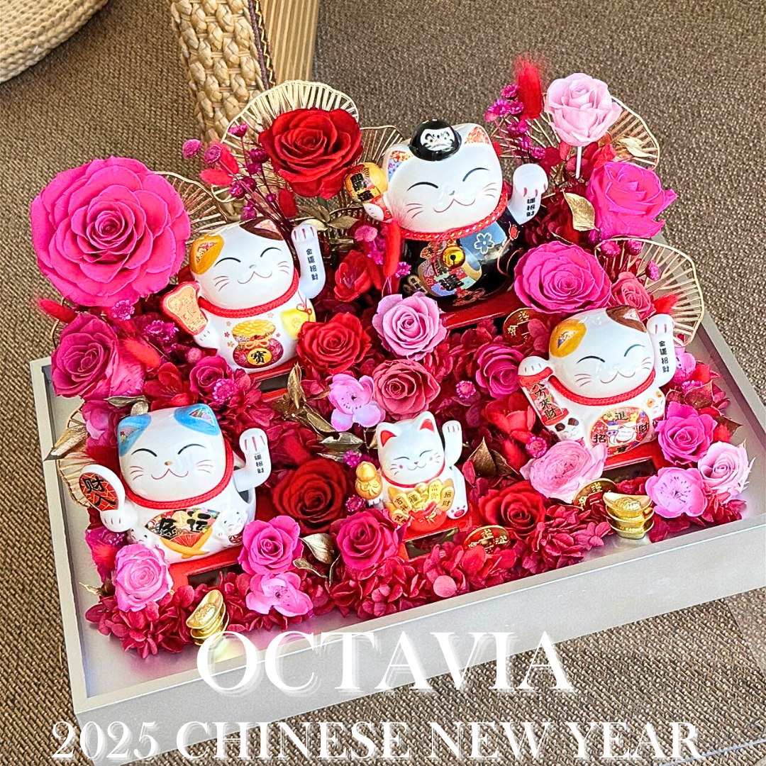 PF17-巨型五福招財貓(桃紅色) OCTAVIA