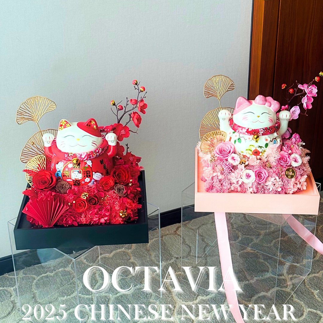 和風造型招財貓-粉紅色 OCTAVIA