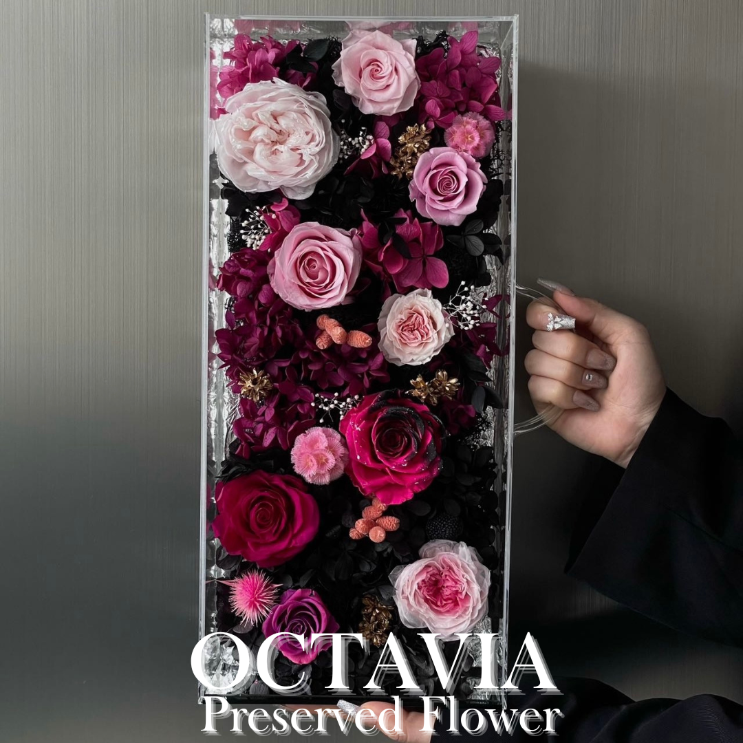 PFNM03B-一路繁花手提花盒(桃紅漸變) OCTAVIA