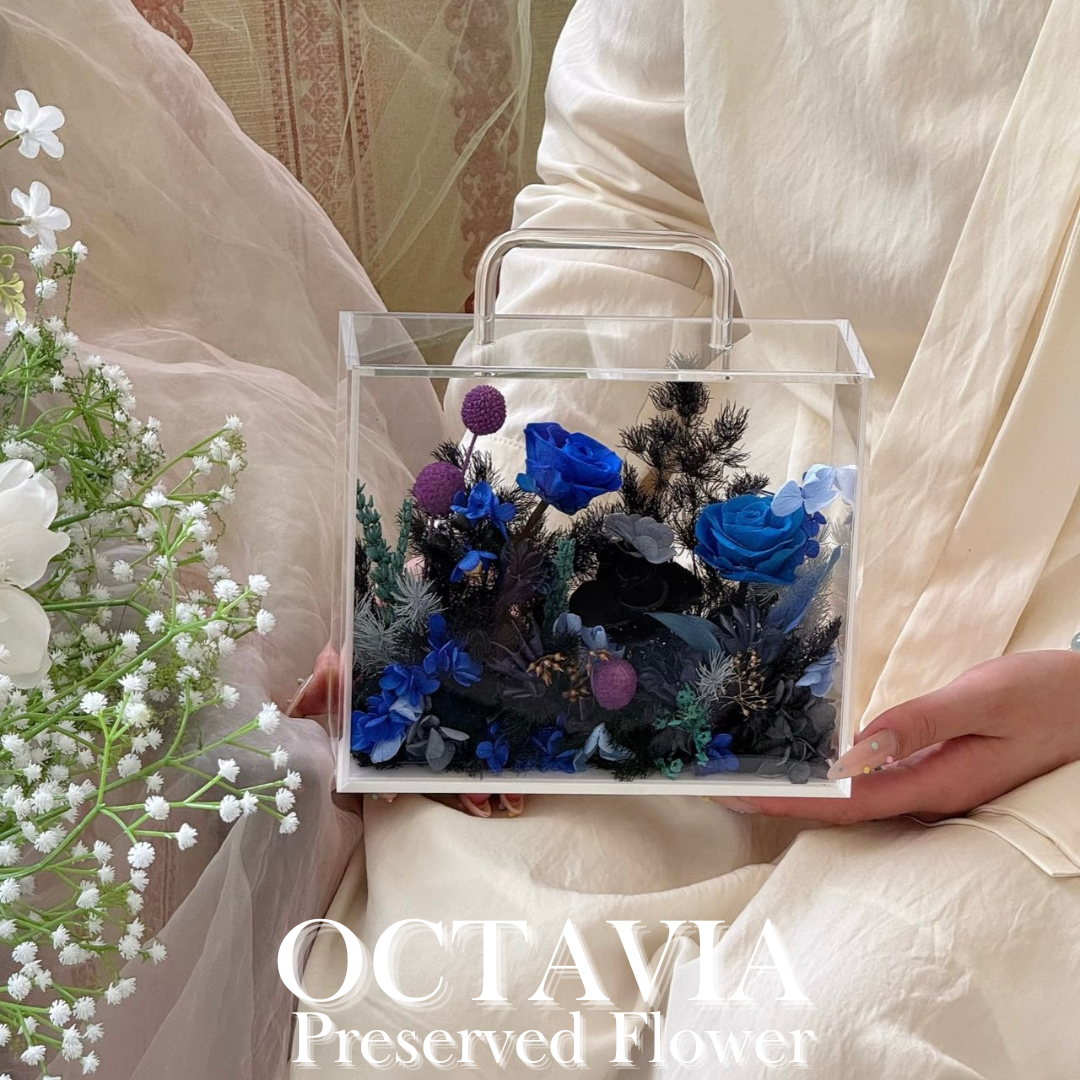PFNM02A-午後花園手提花盒(藍) OCTAVIA