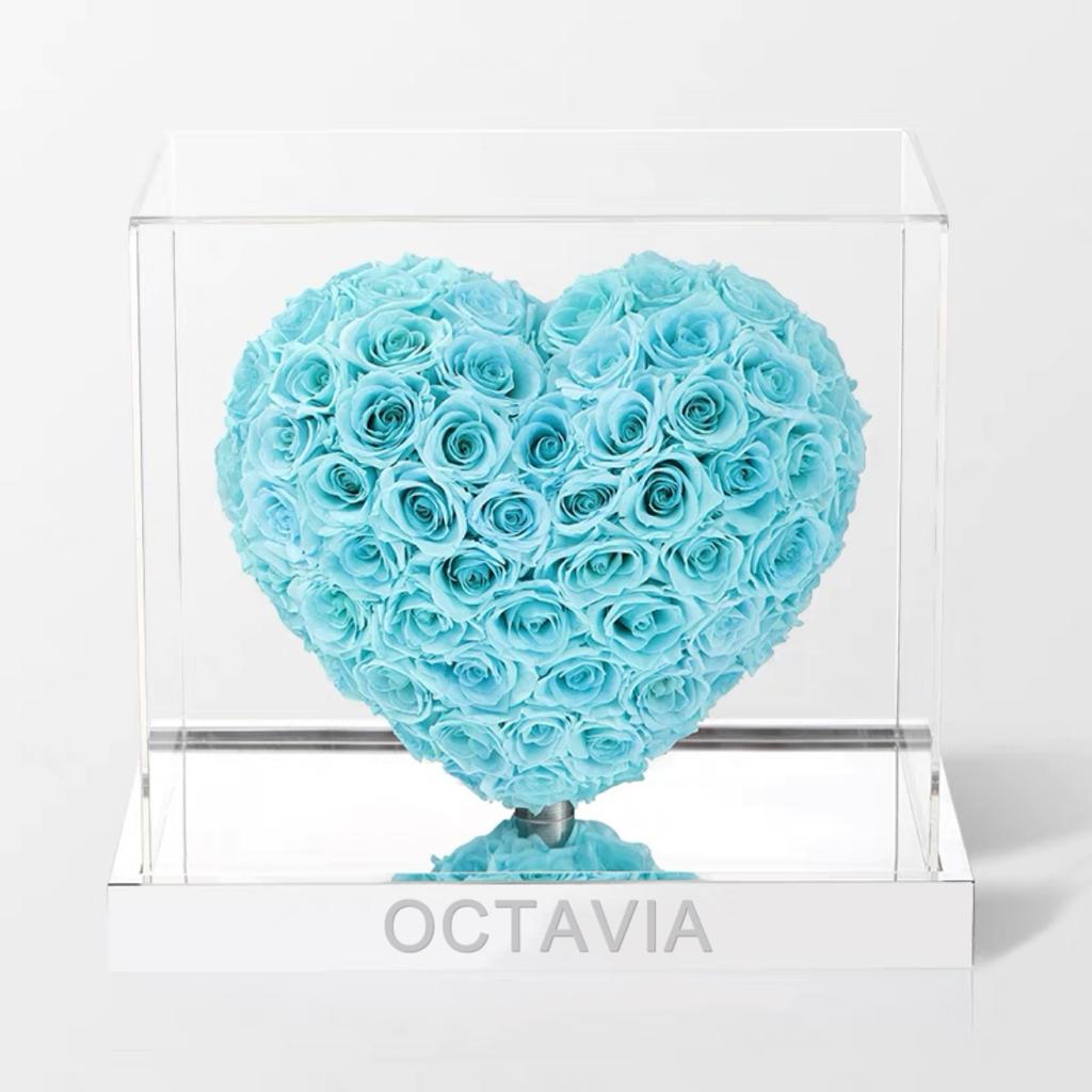 3D愛心旋轉藍牙喇叭-蒂芙尼藍色 OCTAVIA