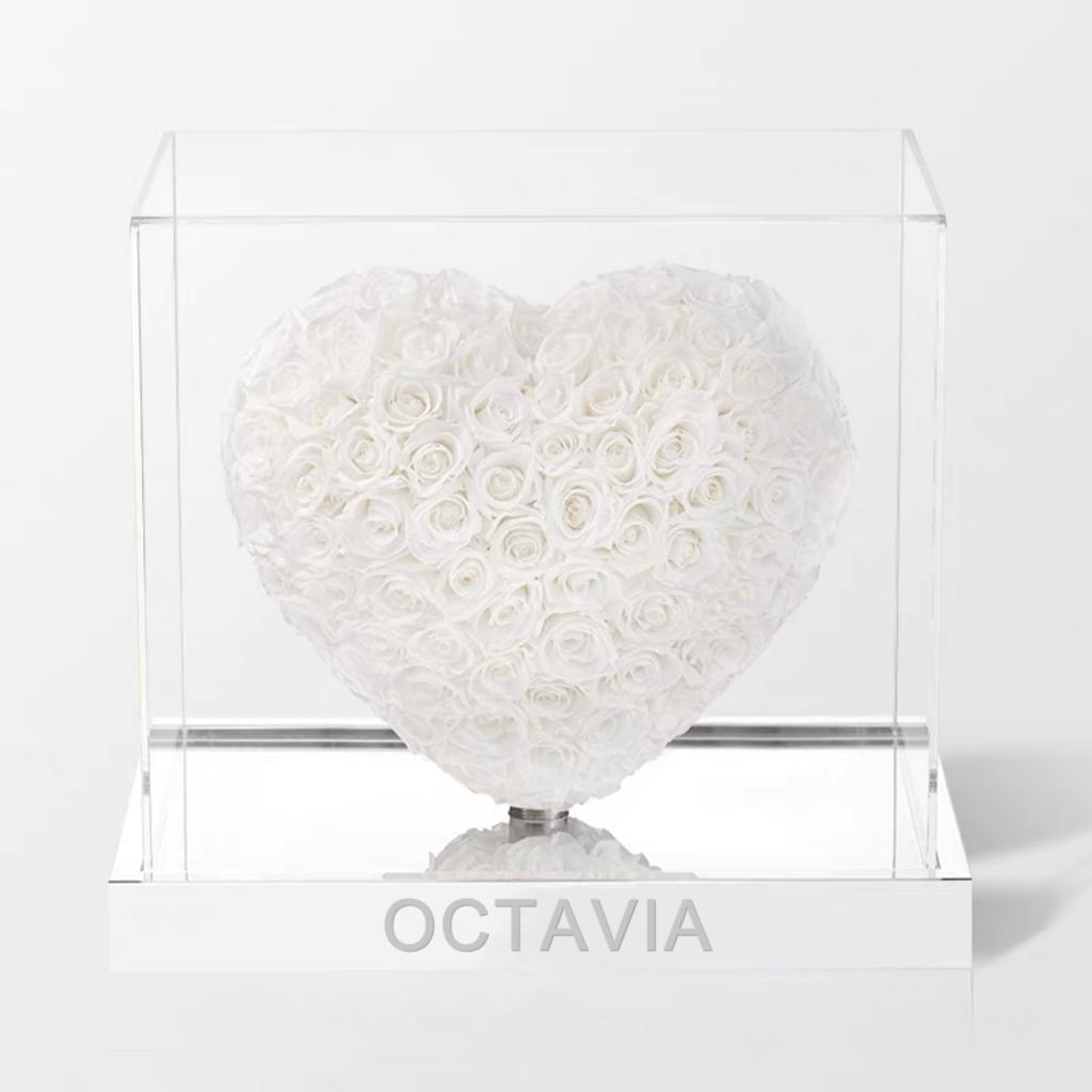 3D愛心旋轉藍牙喇叭-純白色 OCTAVIA