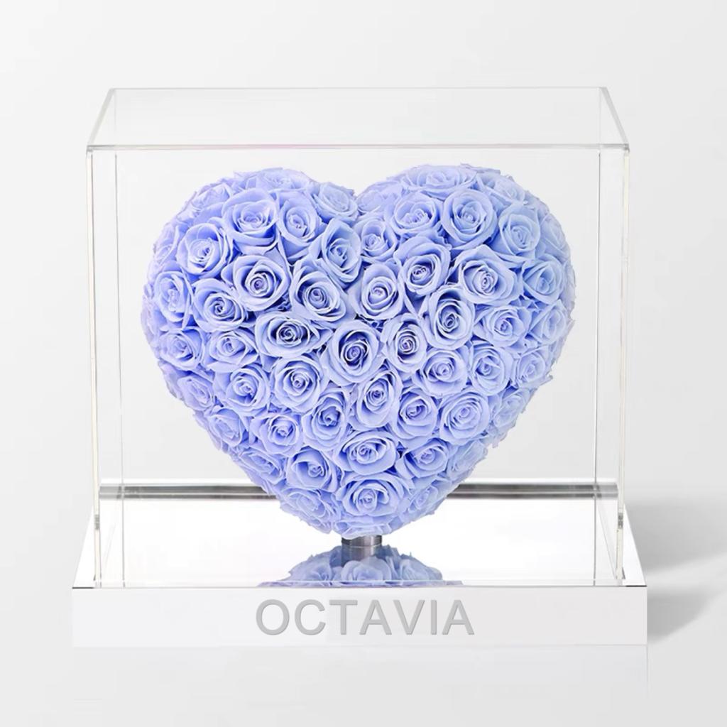 3D愛心旋轉藍牙喇叭-淺紫色 OCTAVIA