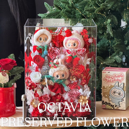 [Preserved Flowers] - Labubu Christmas Fantasy Garden (3 designs in total)