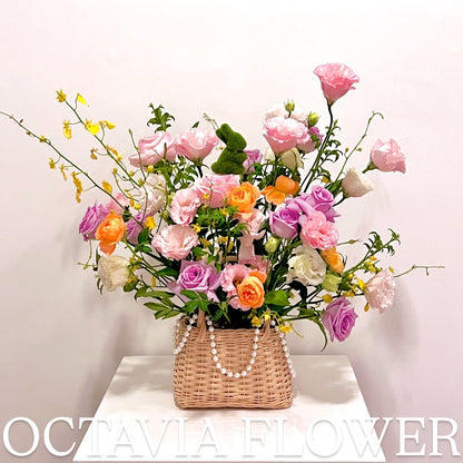 Bunny&Bloom Korean Style Flower Basket OCTAVIA