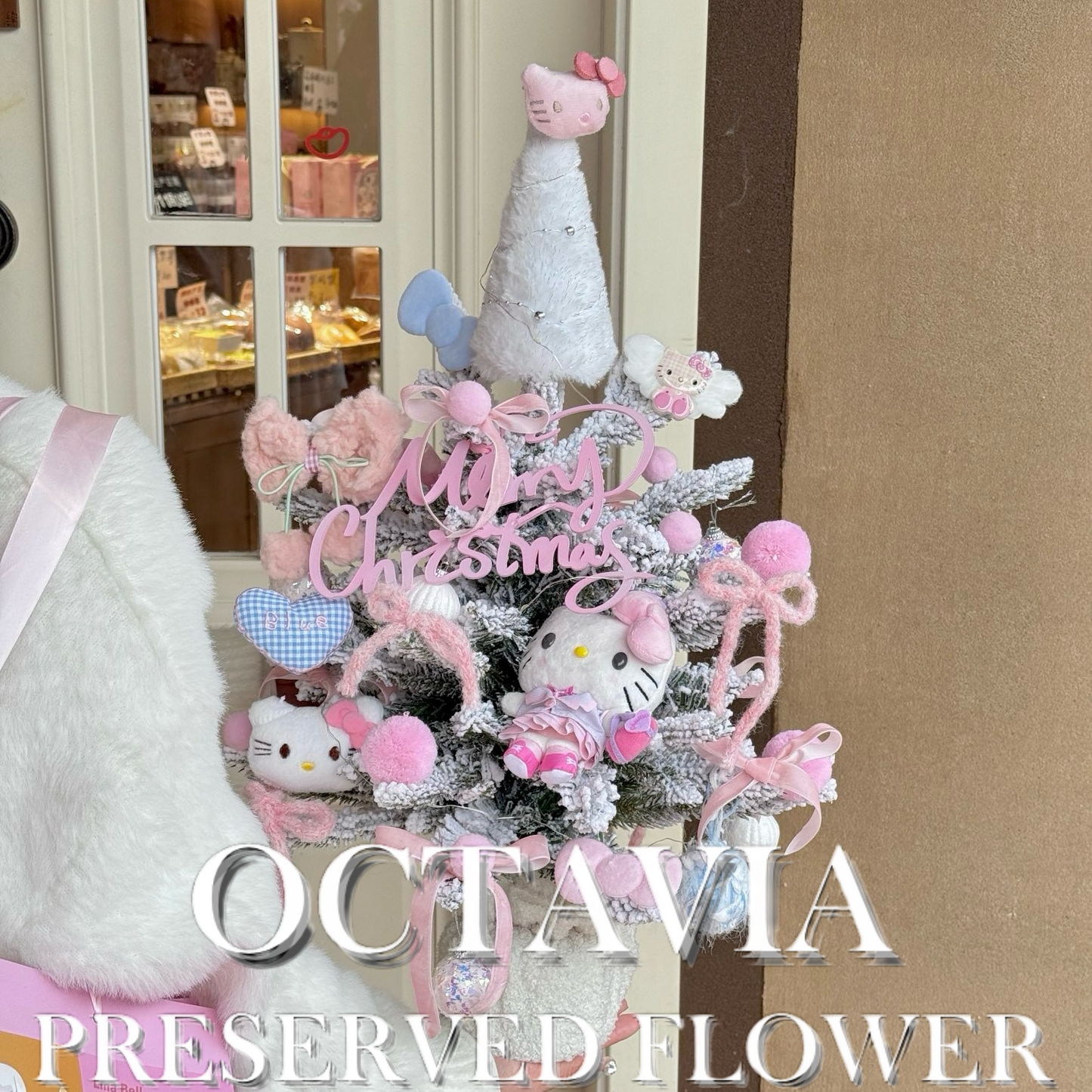 Artificial flower Christmas tree