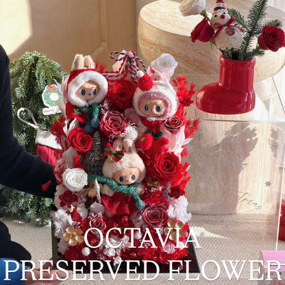 [Preserved Flowers] - Labubu Christmas Fantasy Garden (3 designs in total)