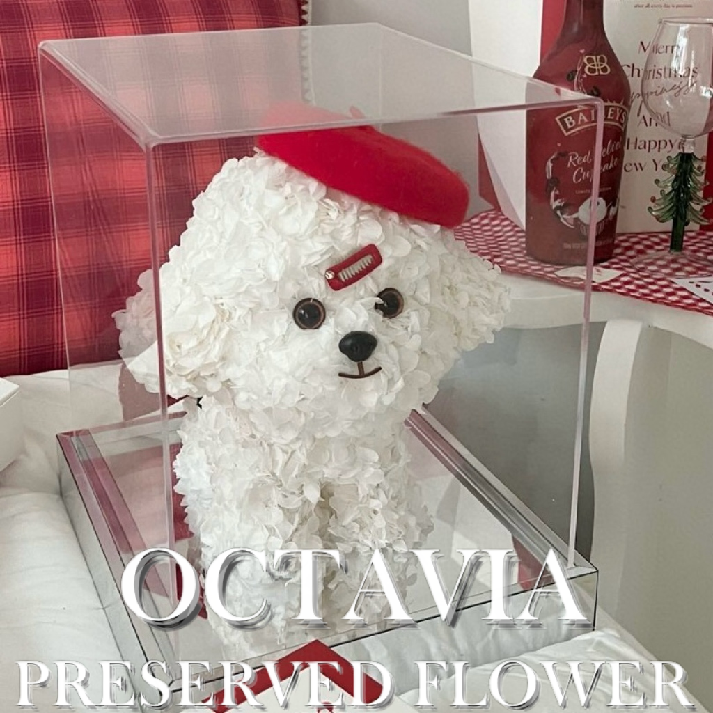 Christmas preserved flower - puppy