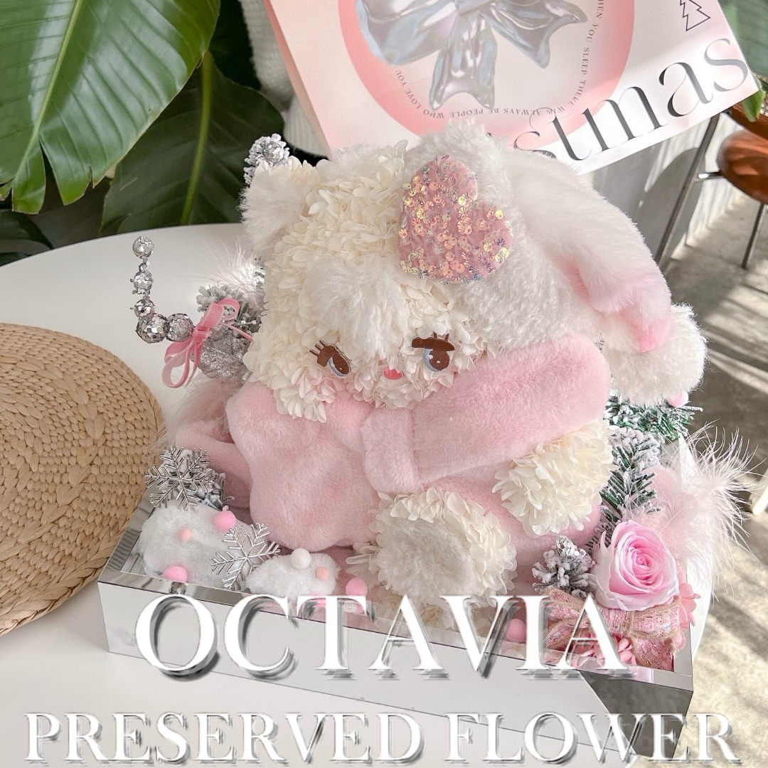 [永生花]-冬日Mikko貓(粉紅色)