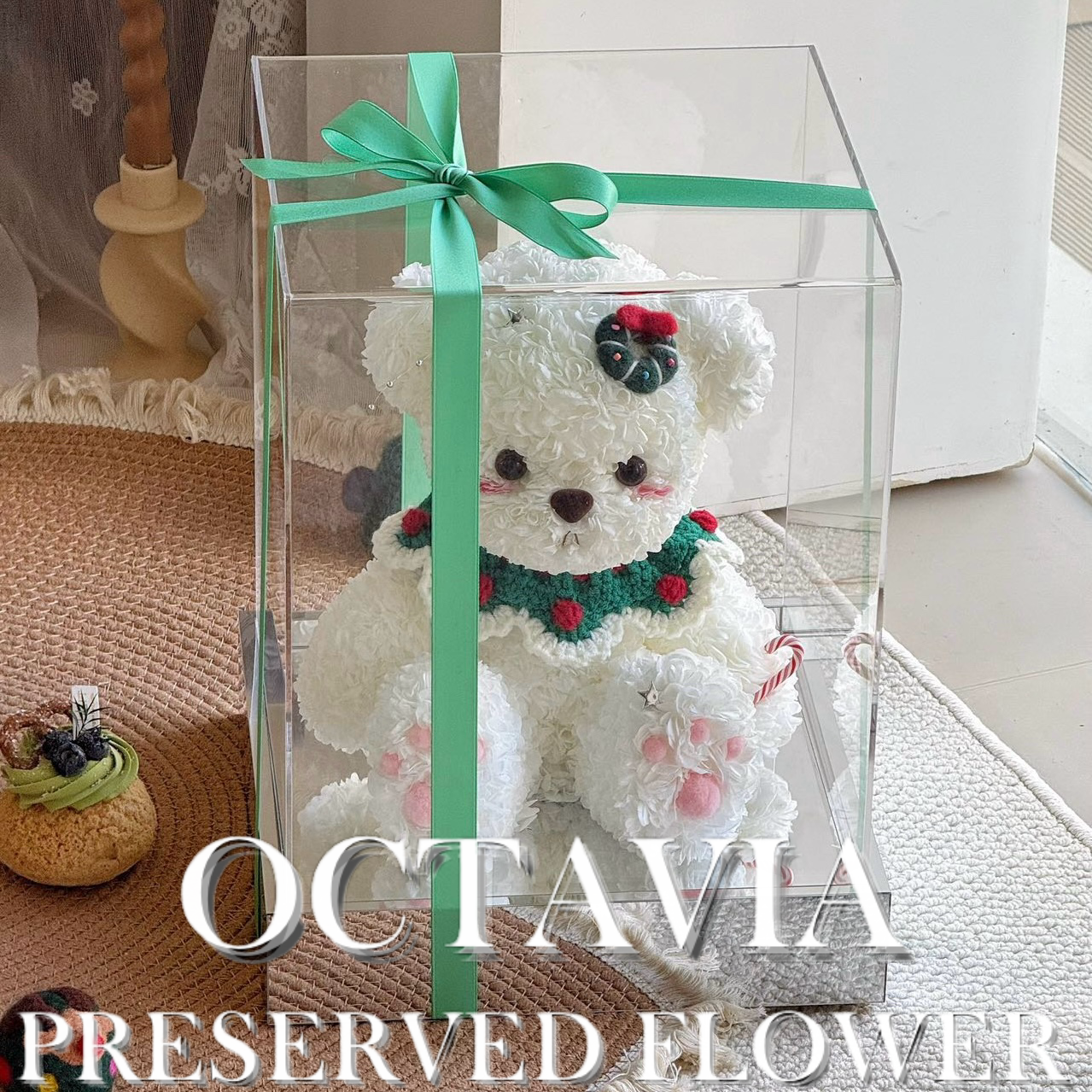 [永生花]-聖誕版莉莉熊