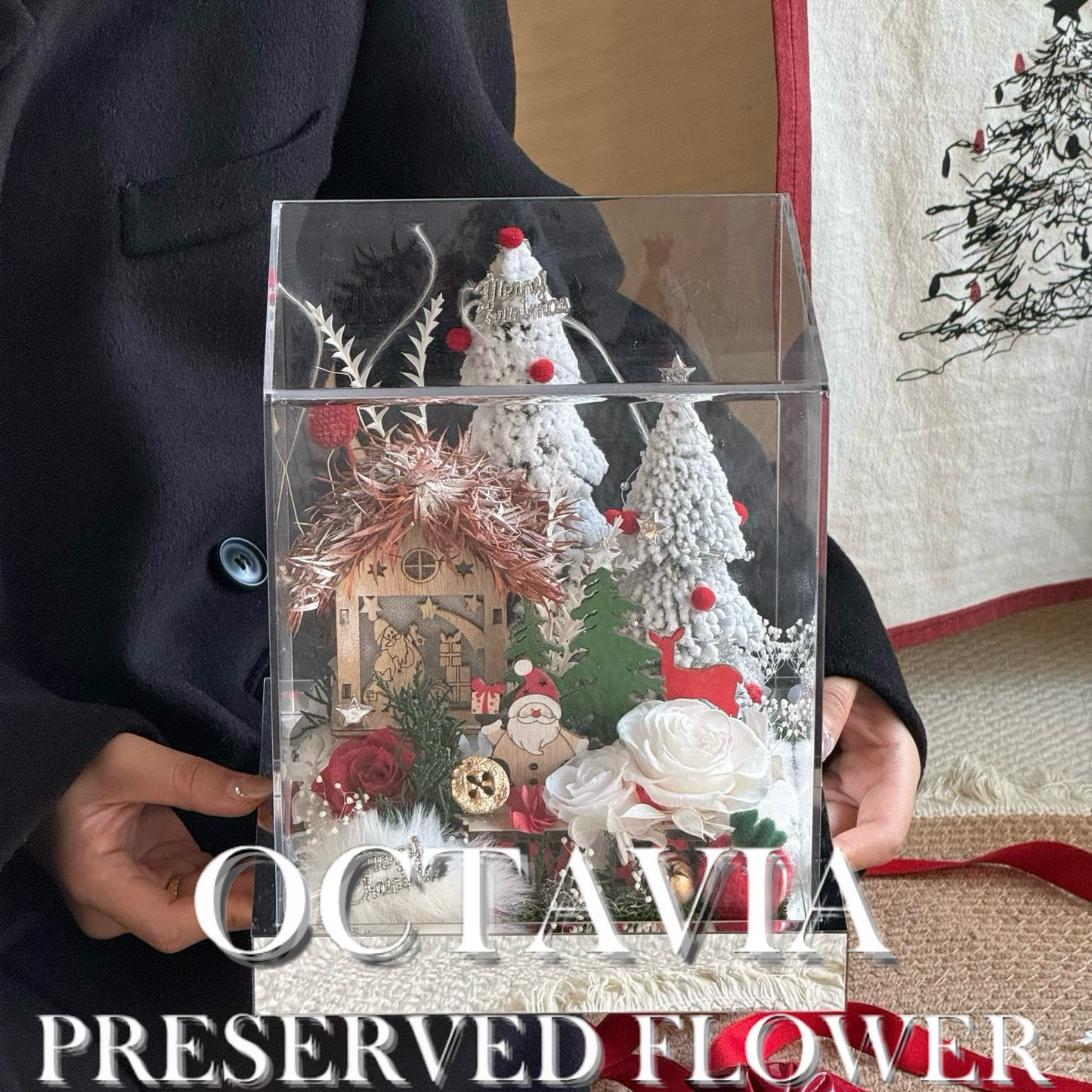 [永生花]-聖誕雪屋