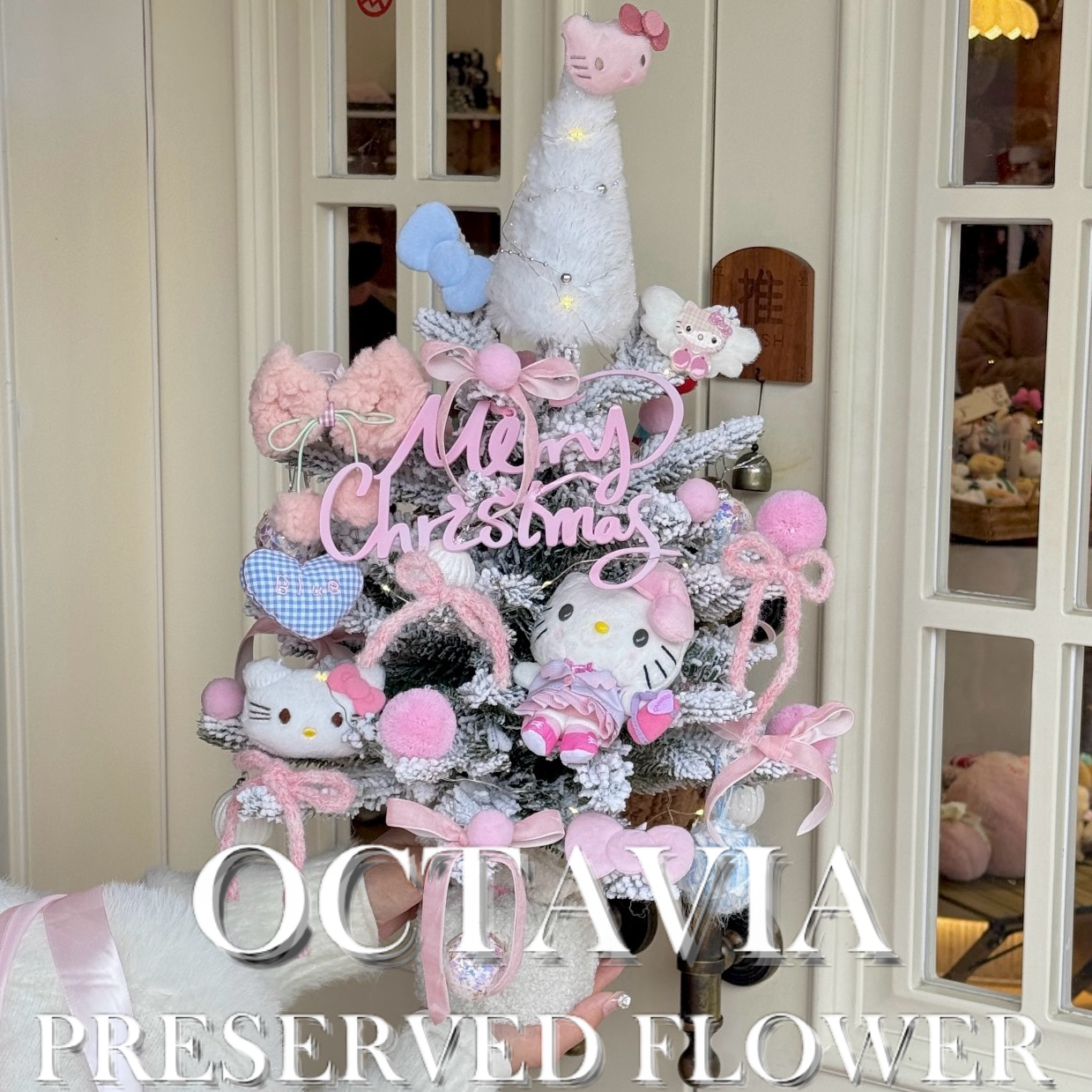 Artificial flower Christmas tree