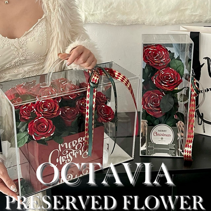 [Preserved Flower] - Love My Rose Christmas Flower Box (Upright Style)