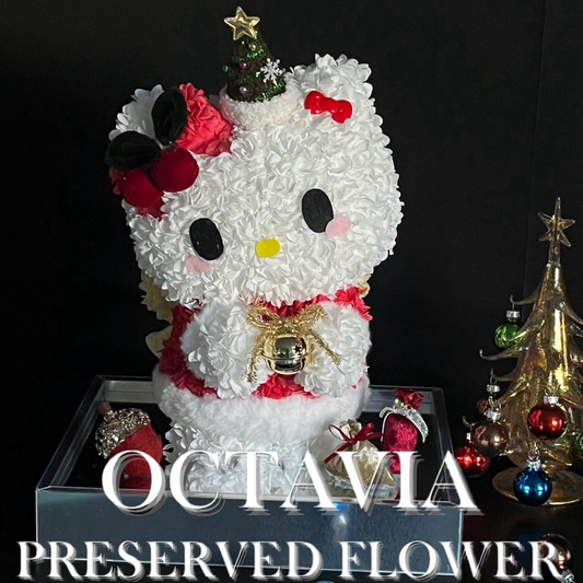 Christmas preserved flowers - Hello Kitty