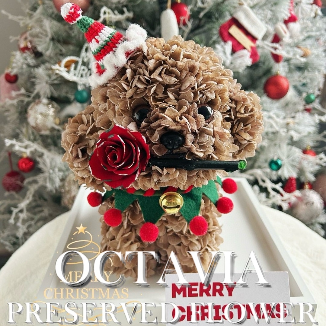 Christmas preserved flower - puppy