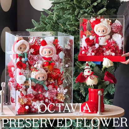 [Preserved Flowers] - Labubu Christmas Fantasy Garden (3 designs in total)