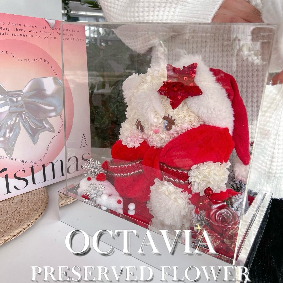 [永生花]-冬日Mikko貓(紅色)