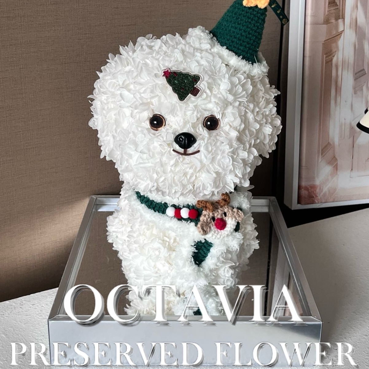 Christmas preserved flower - puppy