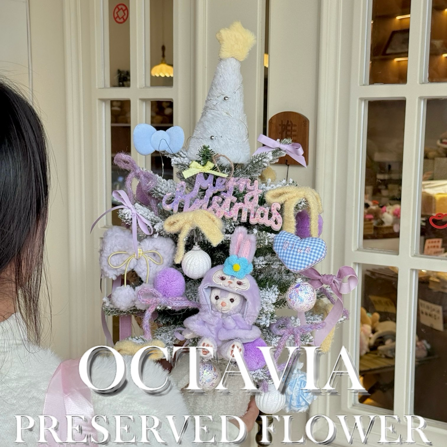 Artificial flower Christmas tree