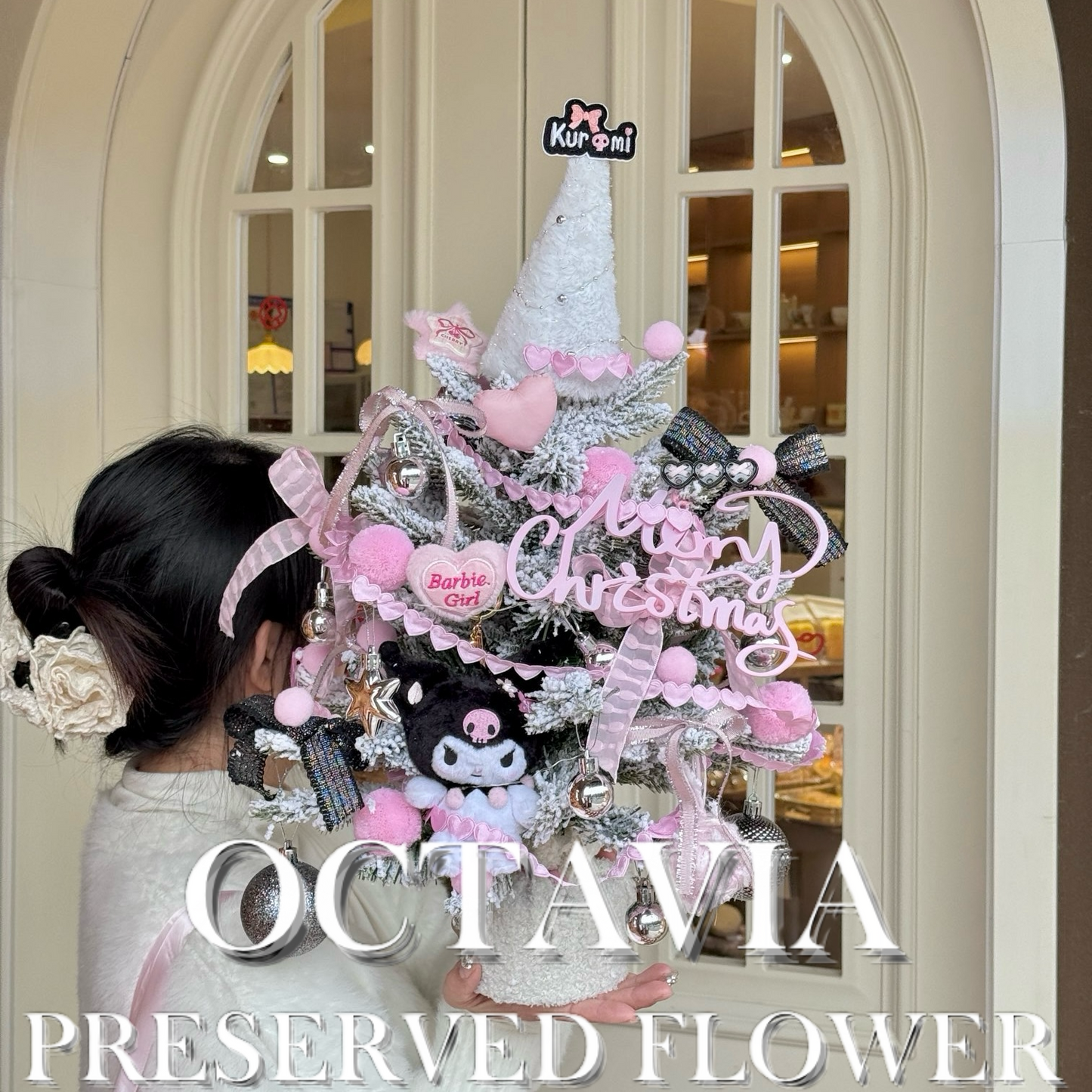 Artificial flower Christmas tree