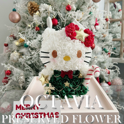 Christmas preserved flowers - Hello Kitty