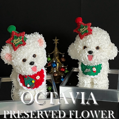 [Eternal Flower] - White Christmas Puppy B