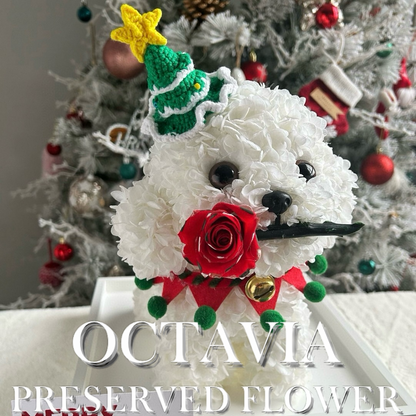 Christmas preserved flower - puppy